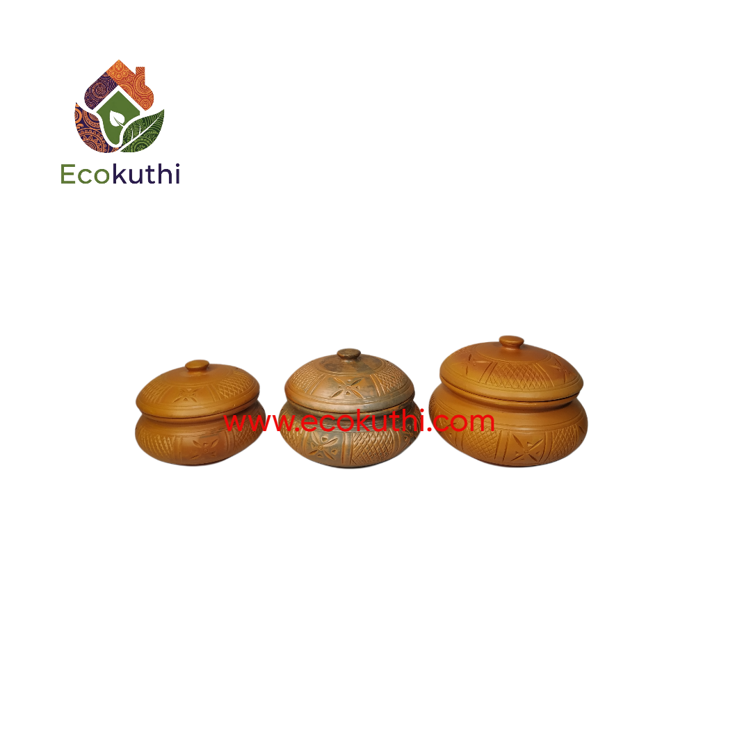 Clay curry serving bowl with lid Khodai Design