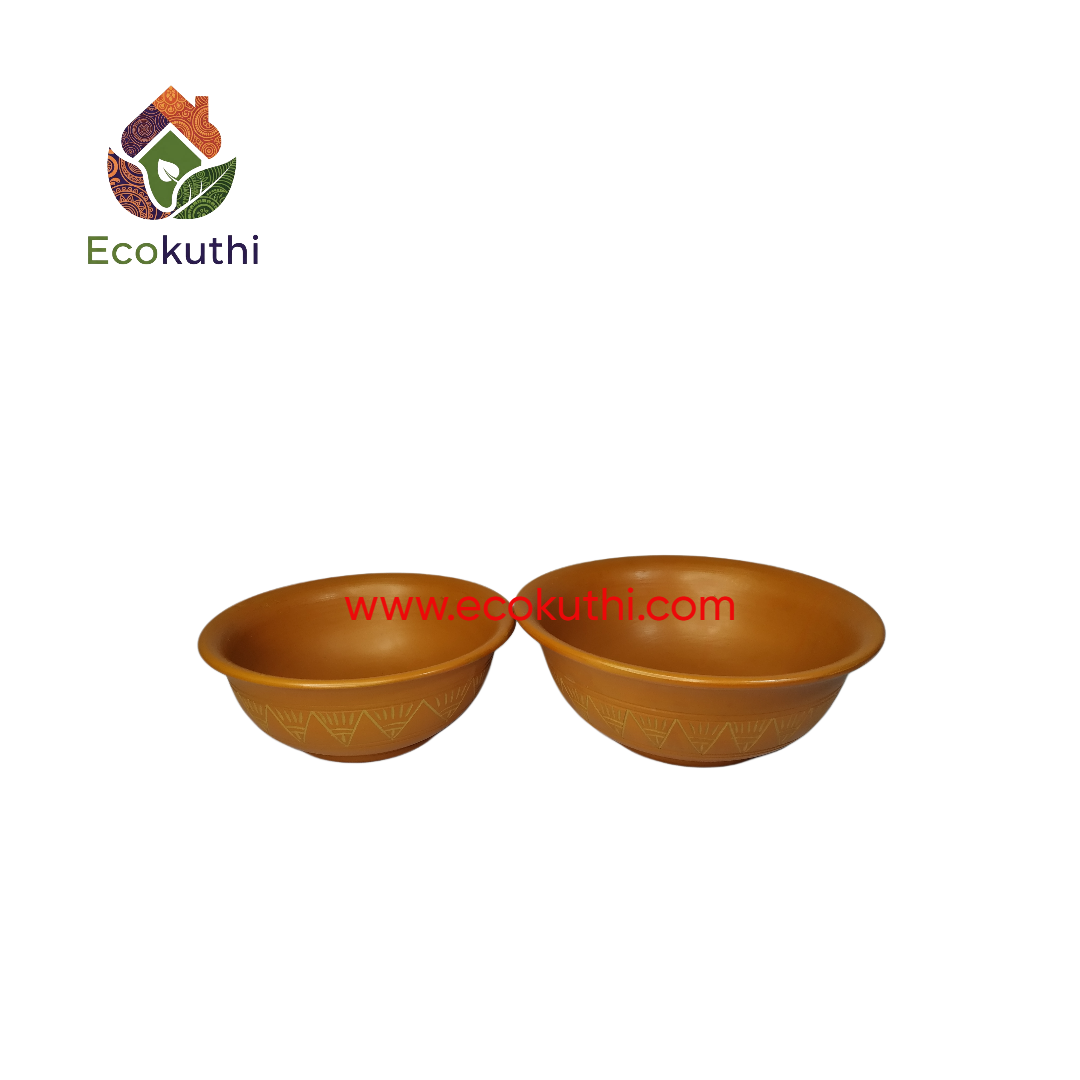 Clay Rice bowl or Curry Dish A Design