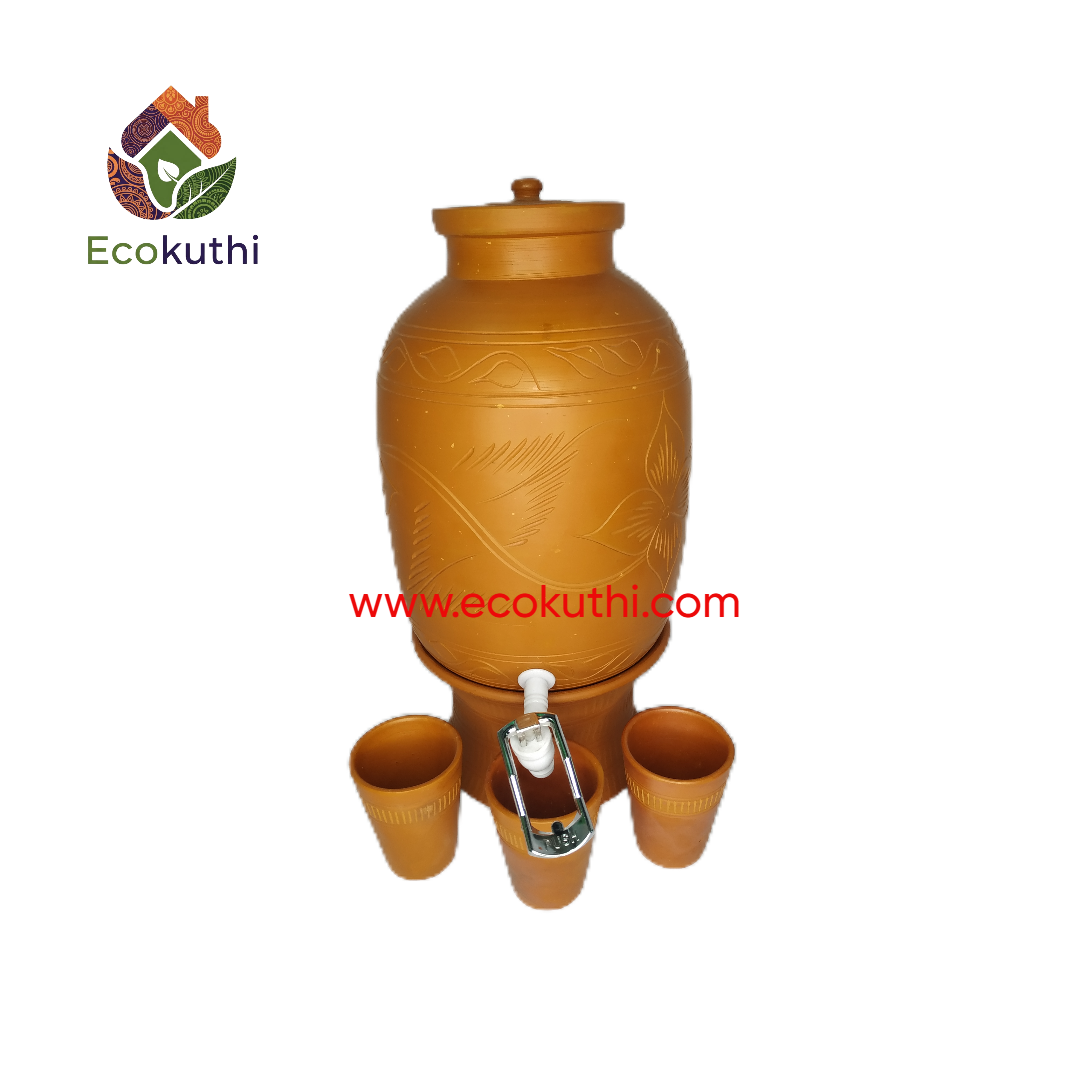 Buy a Water Jar and get 3 glasses FREE - Bottle Design 10 Liter water Jar
