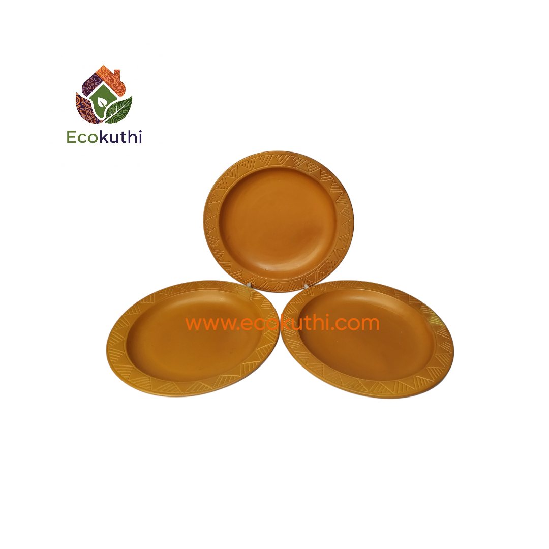 Artistic Handmade Clay Serving Plate