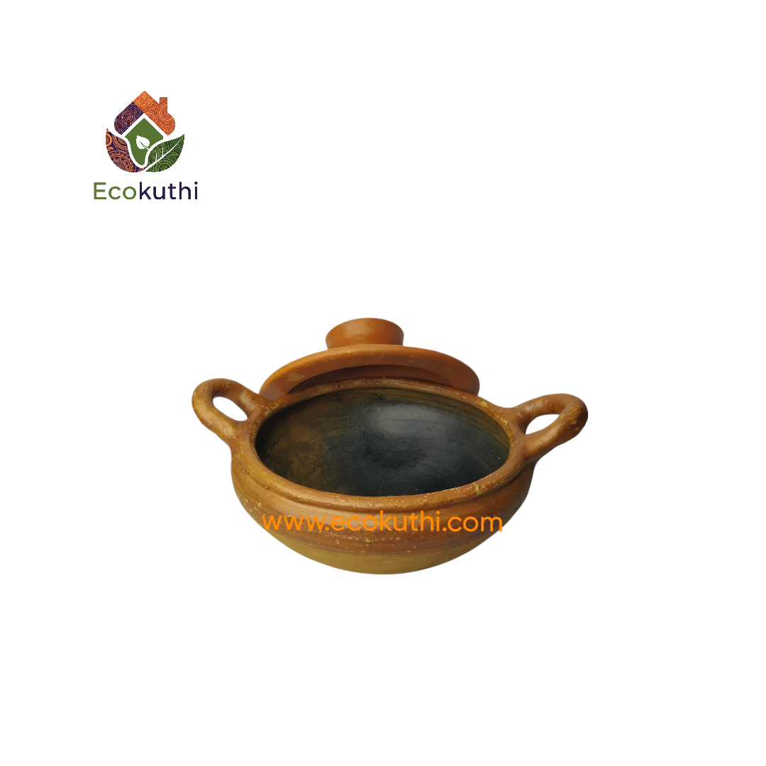 Clay Curry Cooking Pan with Lid