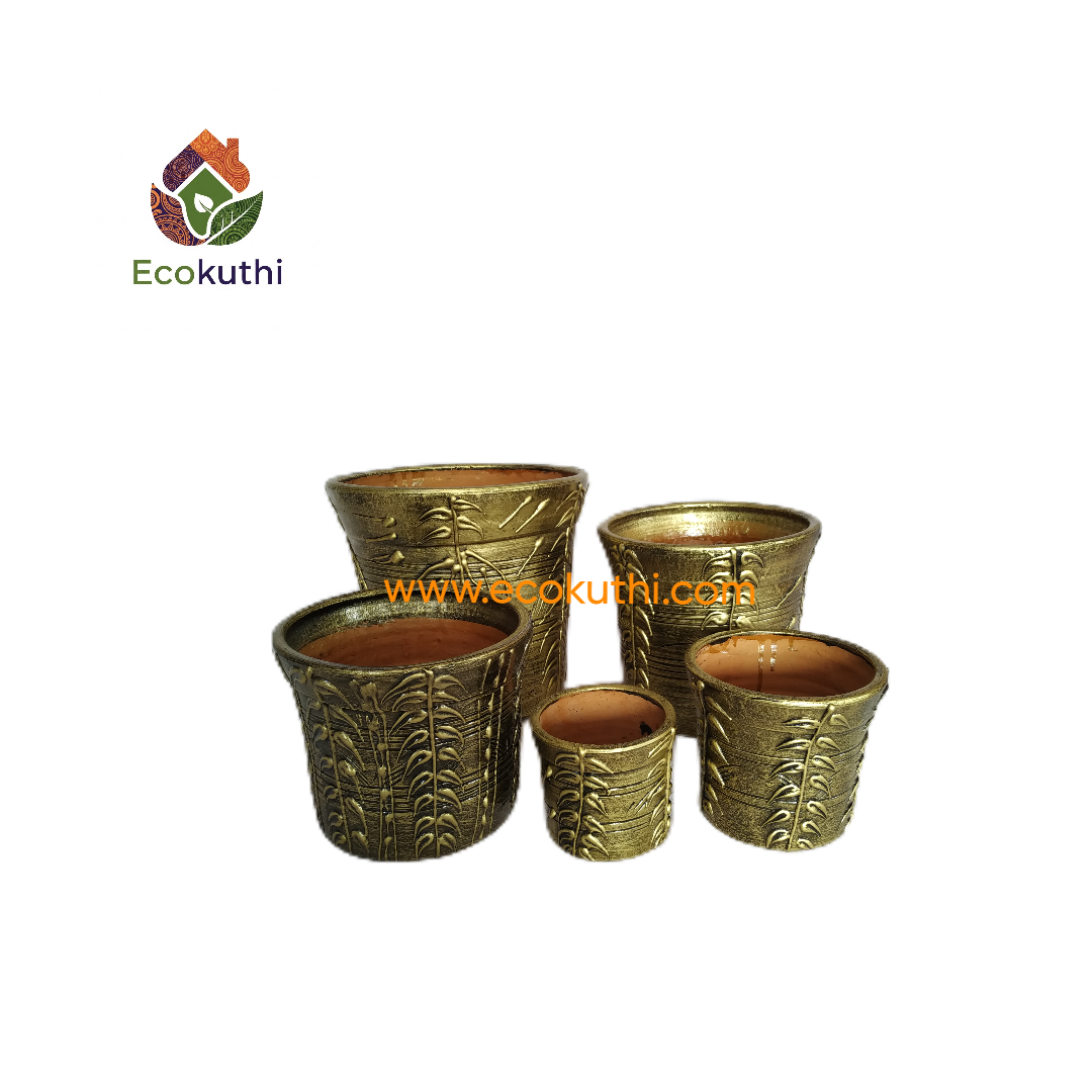 Clay Ambuse Bangla Pot & Tub