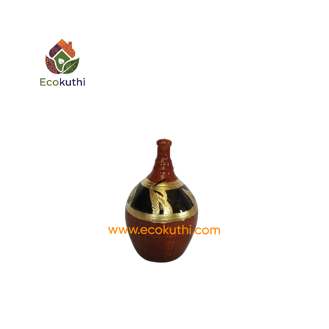 Traditional Surahi Shinduk Shape Clay Bank