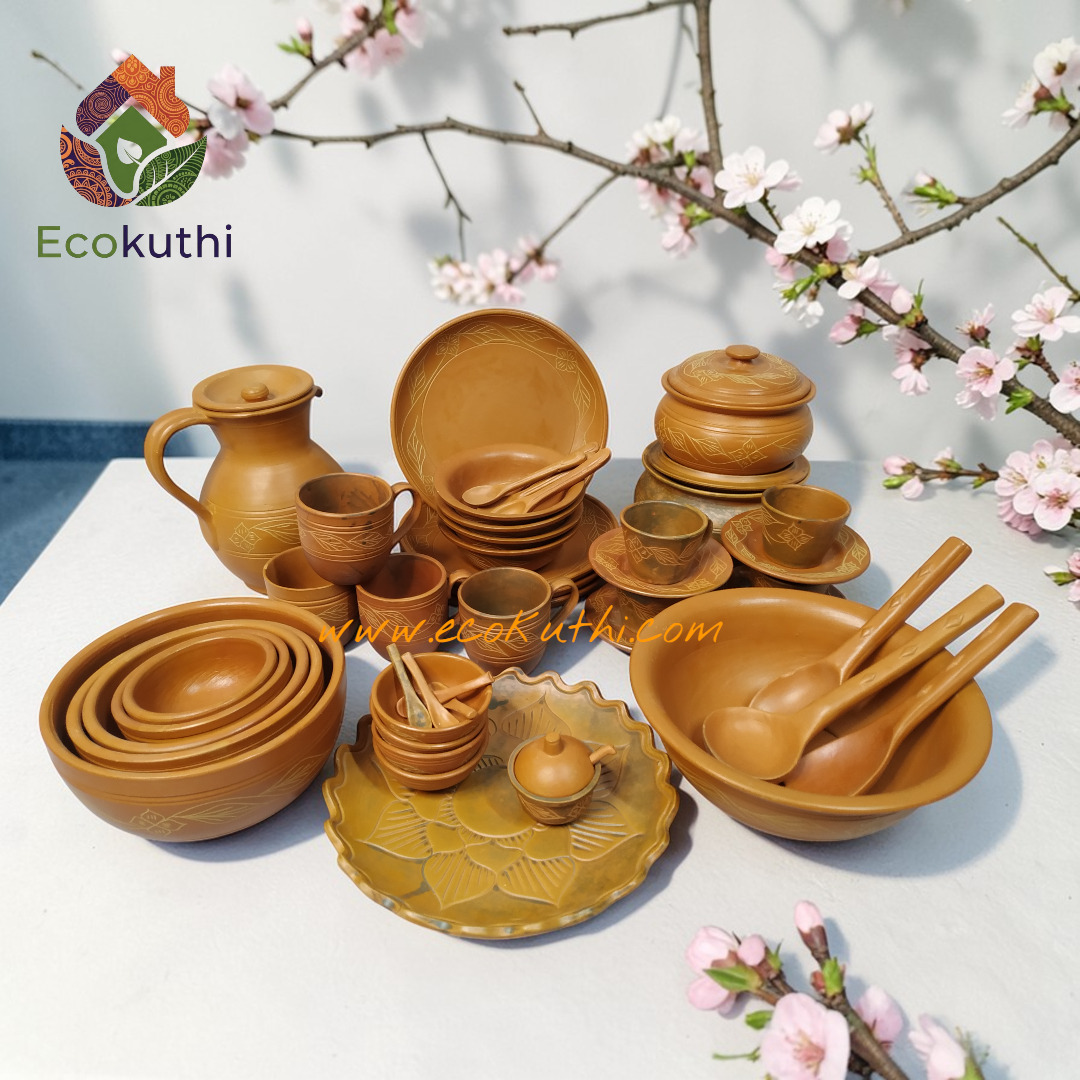এলিগ্যান্ট আর্থেন ডাইন - Elegant Earthen Dine 60 pcs (Pack-03)