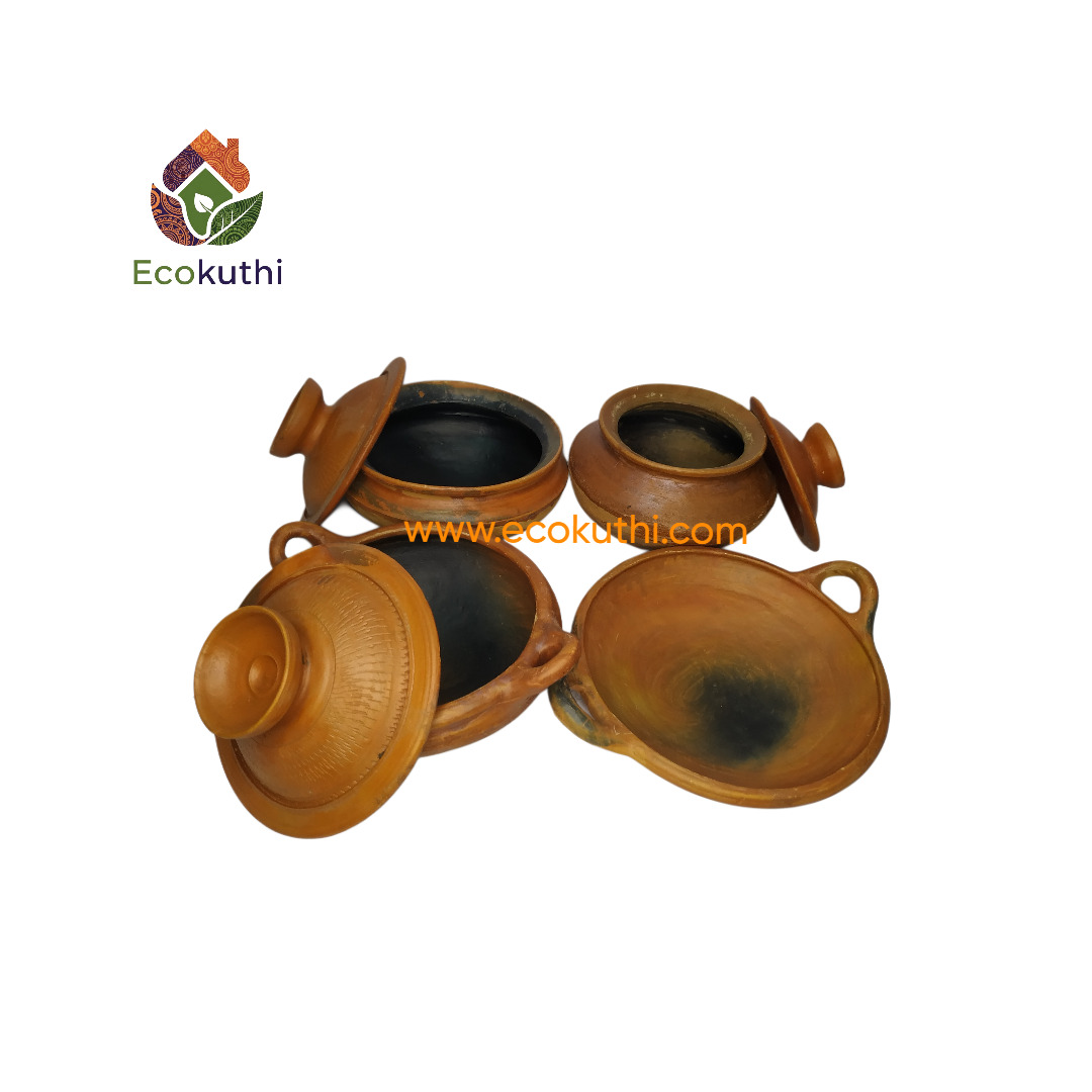 Premium Matir Patil & Ruti Tawa Set (4 Pcs Combo) - গ্যাস ও মাটির চুলায় ব্যবহারযোগ্য রান্নার সেট