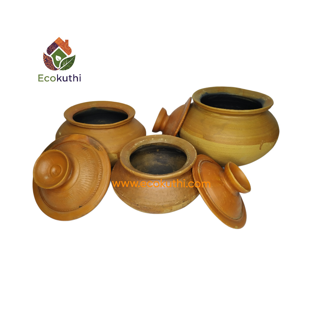 Premium Jumbo Clay Handi Set (3 Sizes) - পিকনিক ও রেস্টুরেন্ট স্পেশাল দমে রান্নার কম্বো সেট